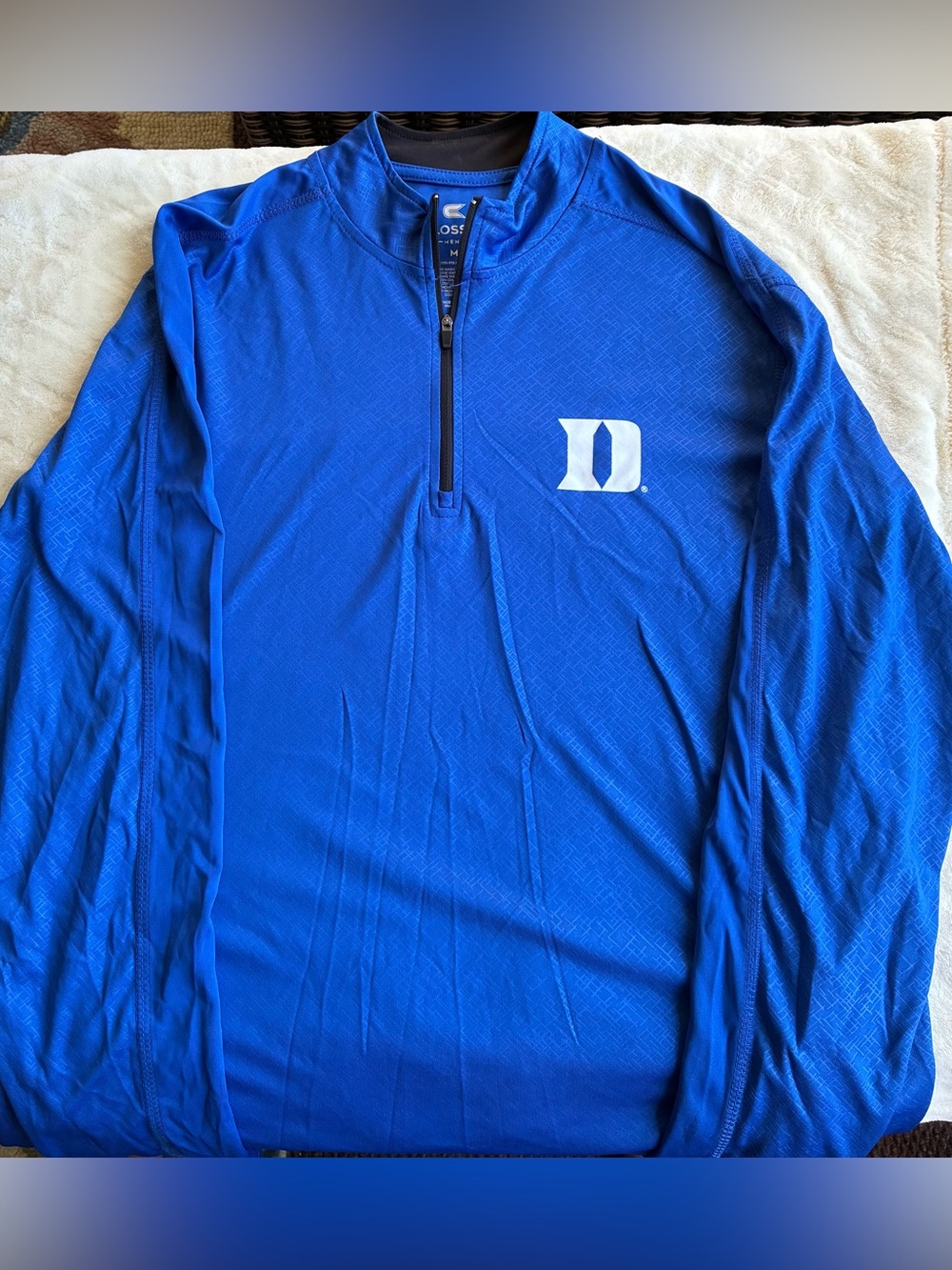 Colosseum Duke Blue Devils 1/4 Zip Pullover Jacket Blue/Black Size Medium